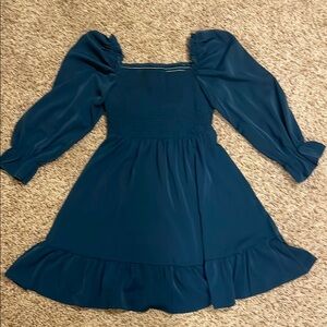 Ruffle Sleeve Smocked Dress